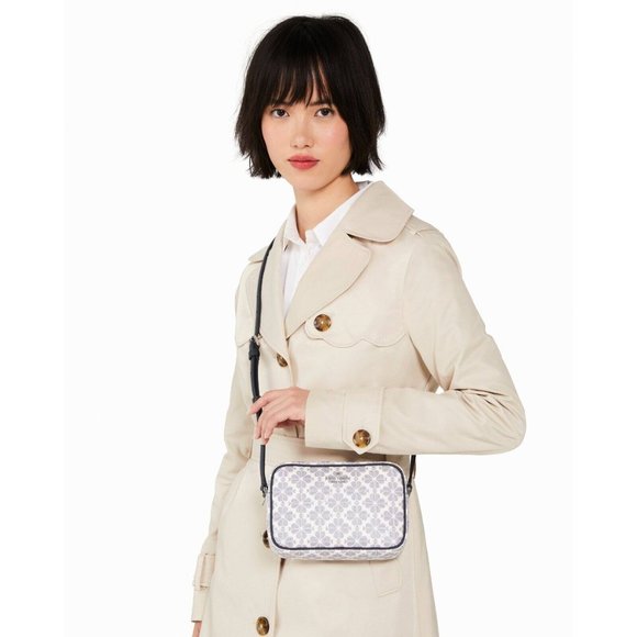 New Kate Spade Signature Spade Flower Mini Camera Bag Navy Multi - Picture 2 of 5